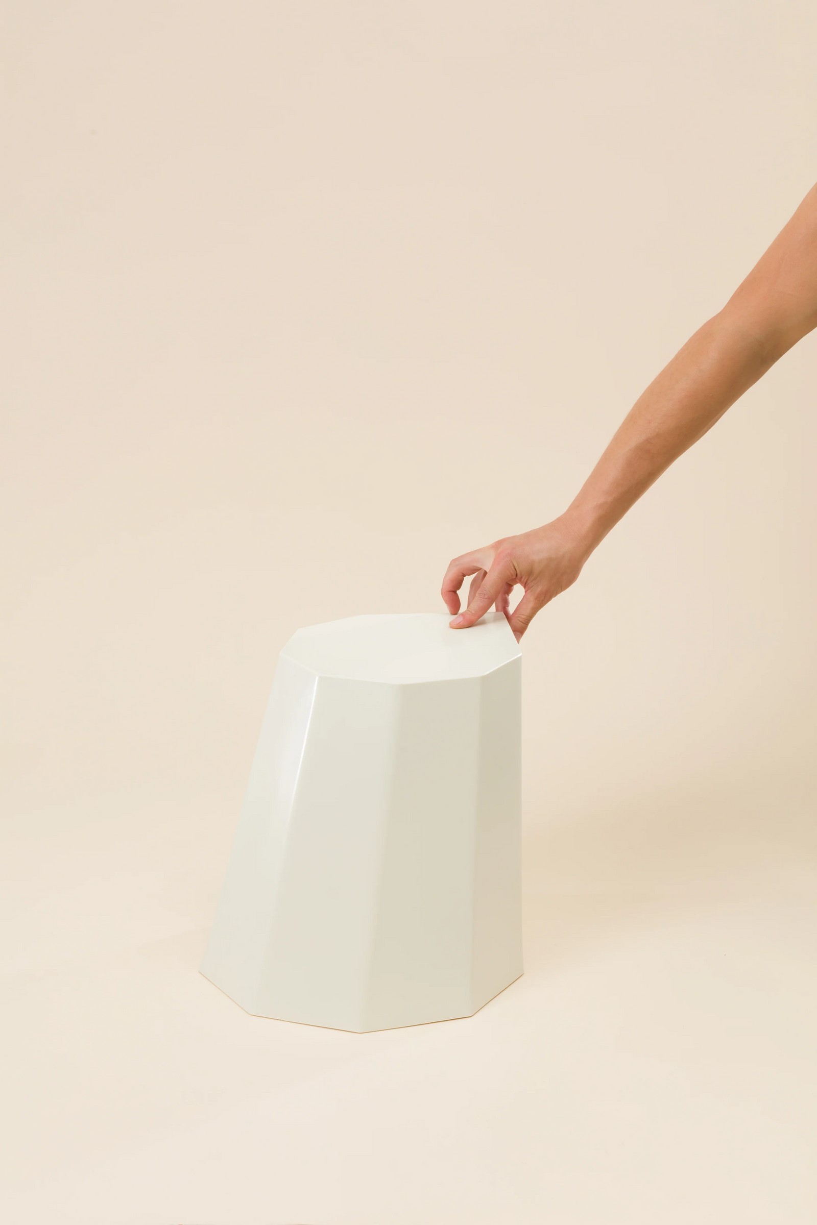 White Arnold Circus Stool by Martino Gamper